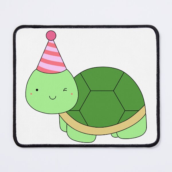 Item preview, Cute winking turtle with birthday hat designed and sold by PanyaCreative.
