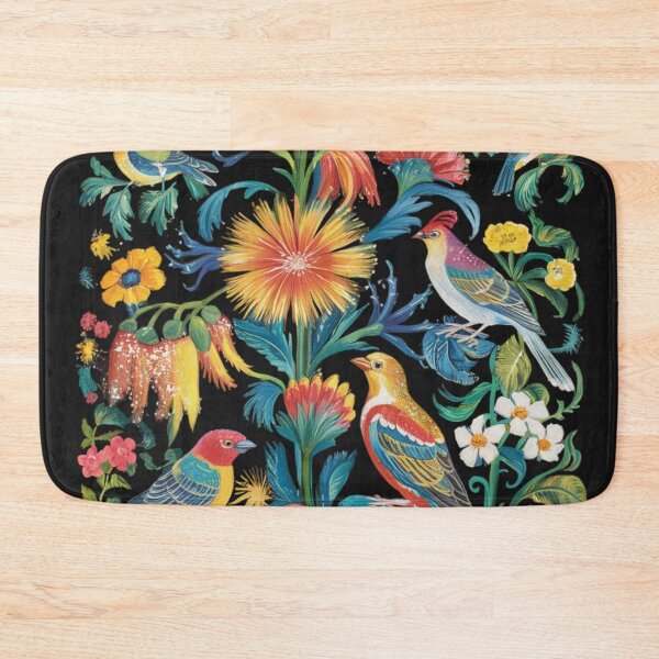 Item preview, Gorgeous folkart inspired painting of birds with plants designed and sold by 123ks.