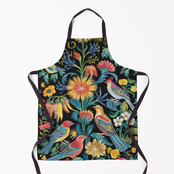 Item preview, Gorgeous folkart inspired painting of birds with plants designed and sold by 123ks.