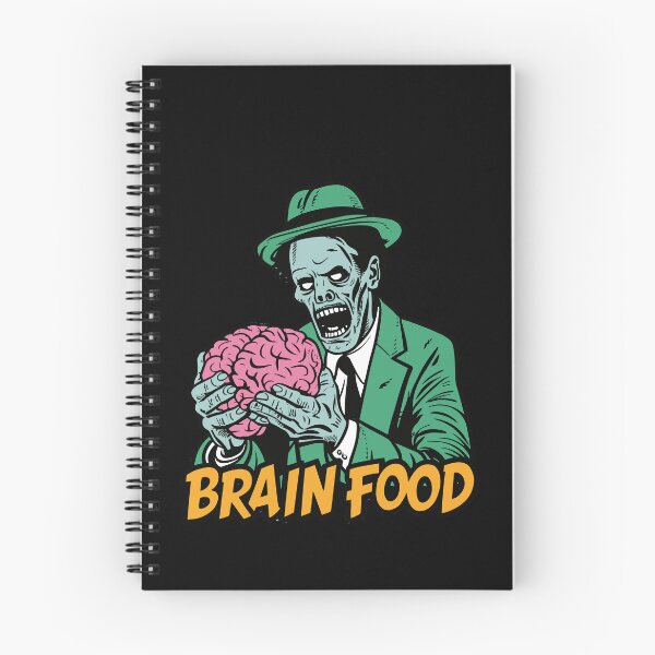 Item preview, Zombie in Green Suit Holding Brain - "Brain Food" designed and sold by BNCH44.