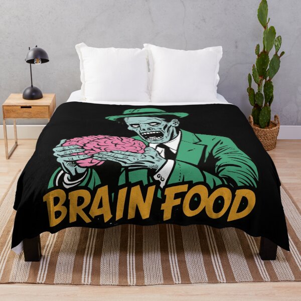 Item preview, Zombie in Green Suit Holding Brain - "Brain Food" designed and sold by BNCH44.