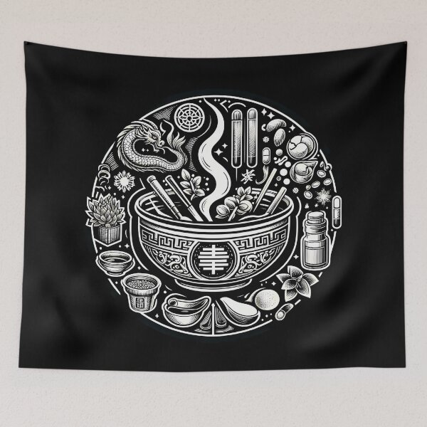 Item preview, Chinese Medicine designed and sold by Funny Vintage Stickers And T-Shirts.