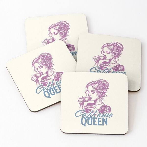 Item preview, Caffeine queen. Vintage romantic coffee color art designed and sold by Pearl67.