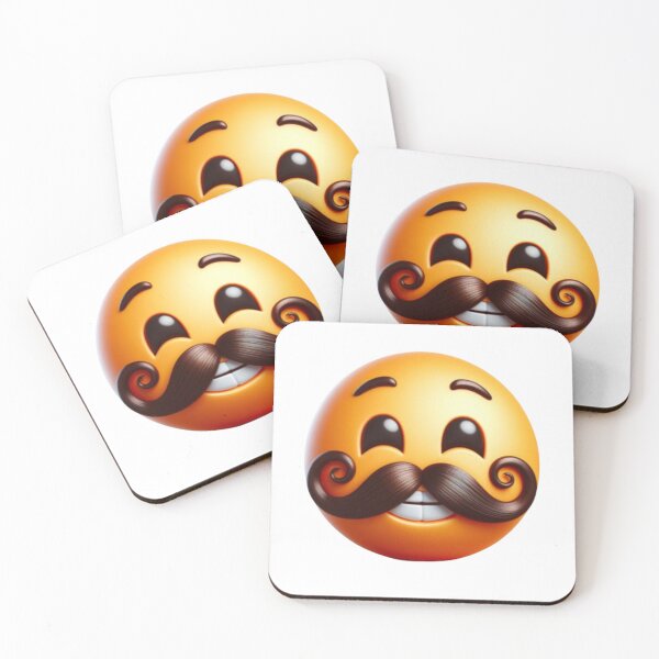 Item preview, Mustachioed smiling face, Keep Smiling, Typography, Smile, Smiley Face, He, She. designed and sold by 2012DreamVision.