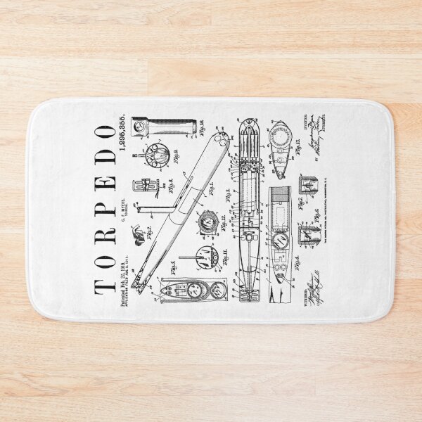 Item preview, Nautical Submarine Torpedo Sub Boat Naval Vintage Patent designed and sold by GrandeDuc.