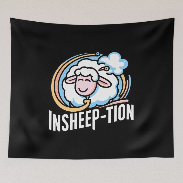 Item preview, Sleepy Sheep "Insheep-tion" Dreamy Night Art designed and sold by BNCH44.
