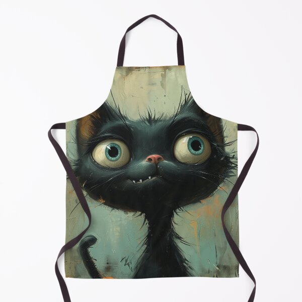 Item preview, Whimsical Black Cat with Big Eyes designed and sold by Chip Barber.