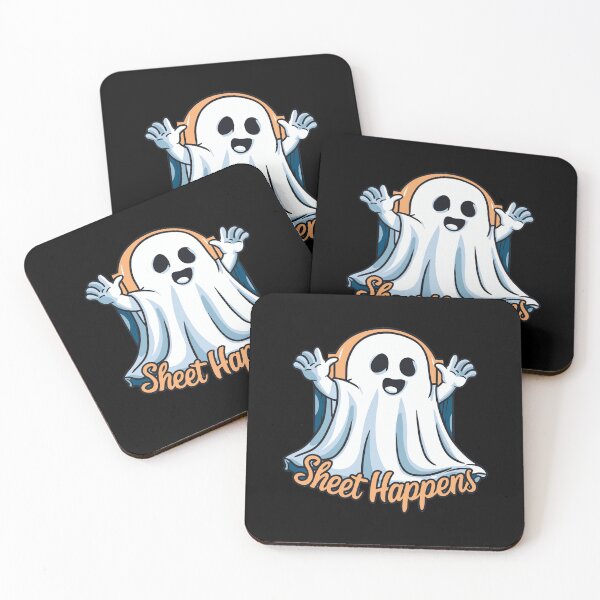 Item preview, Mischievous Ghost "Sheet Happens" Humorous Art designed and sold by BNCH44.
