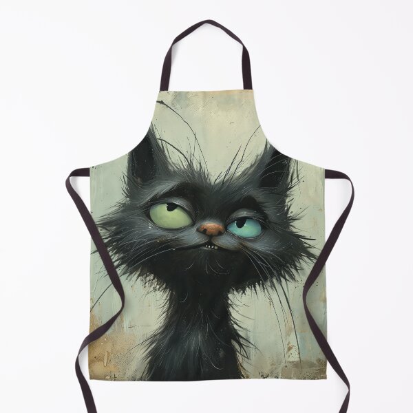 Item preview, Quirky Black Cat with Colorful Eyes designed and sold by Chip Barber.
