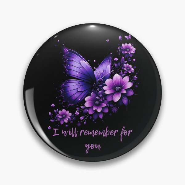 Item preview, Alzheimers Disease Awareness Month Purple Butterfly And Flowers designed and sold by WildPalette-Art.