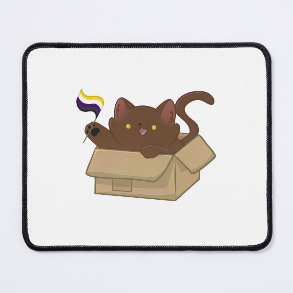 Item preview, pride brown cat - nonbinary flag designed and sold by linnylooo.