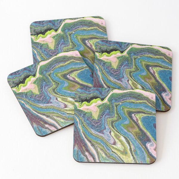 Item preview, Gallup Jagged Blue Green Acrylic Abstract designed and sold by Doug  Siegel.