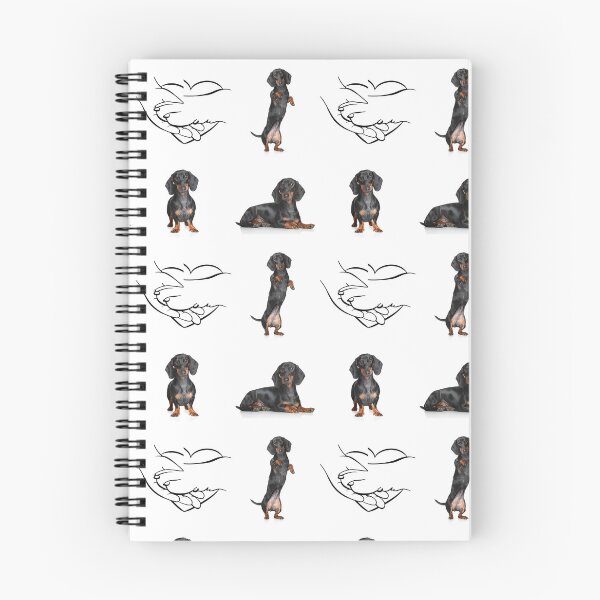 Item preview, Black dachshund pattern designed and sold by Kajiart.