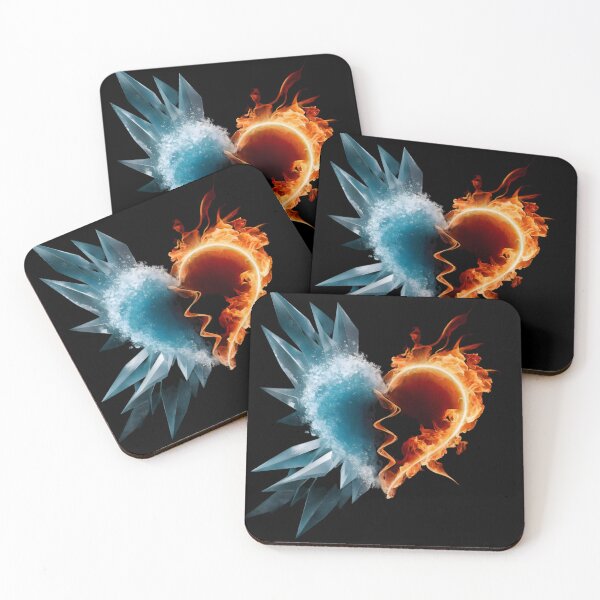 Item preview, Ice/Fire Heart designed and sold by Haunting Visions.