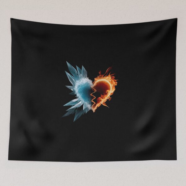 Item preview, Ice/Fire Heart designed and sold by Haunting Visions.