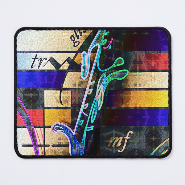 Item preview, Clarinet Grunge Art Print Rhapsody in Blue Gershwin designed and sold by NickWhittleArt.