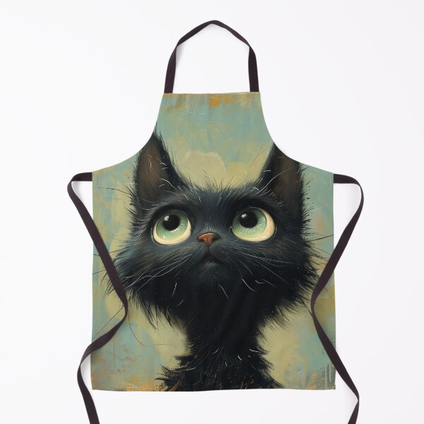 Item preview, Curious Black Cat with Wide Eyes designed and sold by Chip Barber.