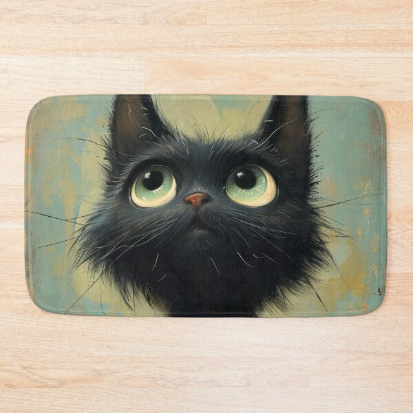 Item preview, Curious Black Cat with Wide Eyes designed and sold by Chip Barber.