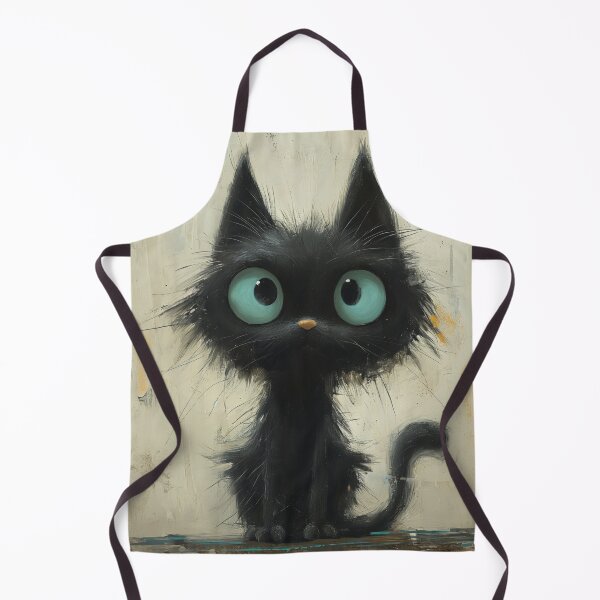 Item preview, Wide-Eyed Black Kitten with Whiskers designed and sold by Chip Barber.