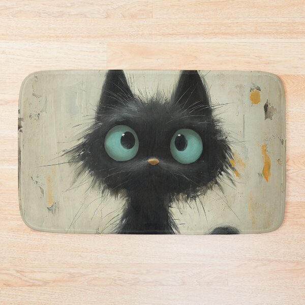 Item preview, Wide-Eyed Black Kitten with Whiskers designed and sold by Chip Barber.