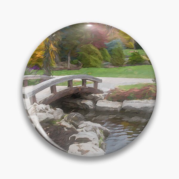 Item preview, Painterly Path over a Pond in a Park designed and sold by jrtwynam.