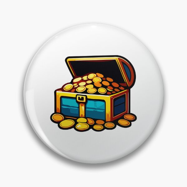 Item preview, Cartoon Treasure Chest Overflowing with Gold Coins designed and sold by Akioos.