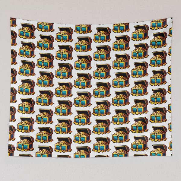 Item preview, Cartoon Treasure Chest Overflowing with Gold Coins designed and sold by Akioos.
