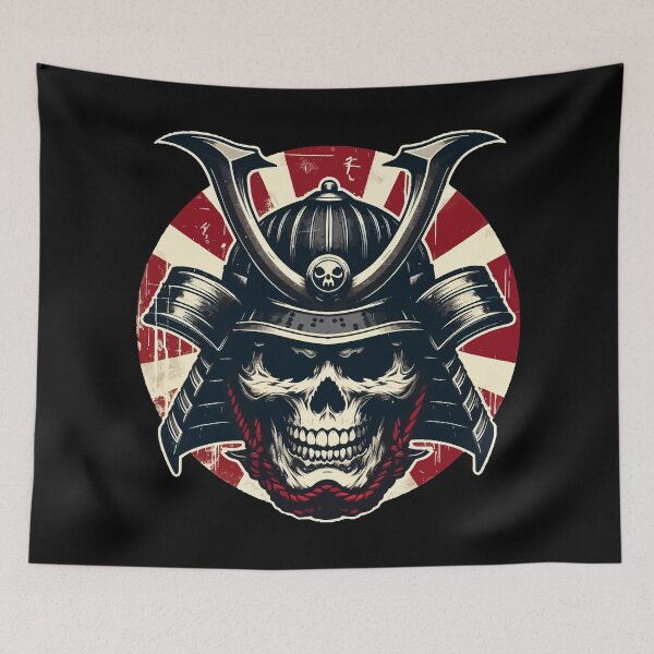 Item preview, Samurai Oni Skull designed and sold by TomFrontierArt.