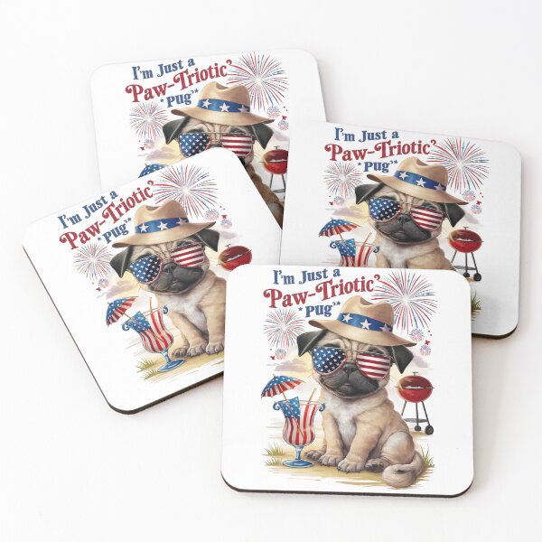 Item preview,  4th of July Fun, Patriotic Pug, for Dog Lovers designed and sold by AwakenedSoul.