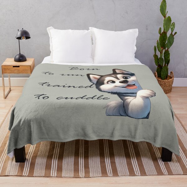Item preview, Born to run, trained to cuddle - Siberian Husky designed and sold by ART-HOME-PAWS.