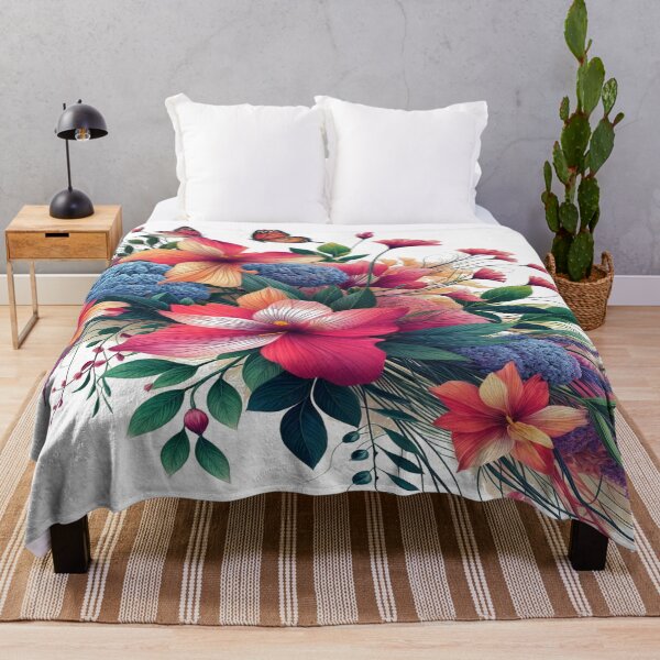 Item preview, Duvet covers and bedspread with bouquet of colorful flowers designed and sold by Ulykit.