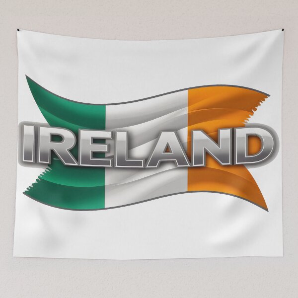 Item preview, Ireland on Irish Tricolour Flag designed and sold by REAL IRISH GIFTS.