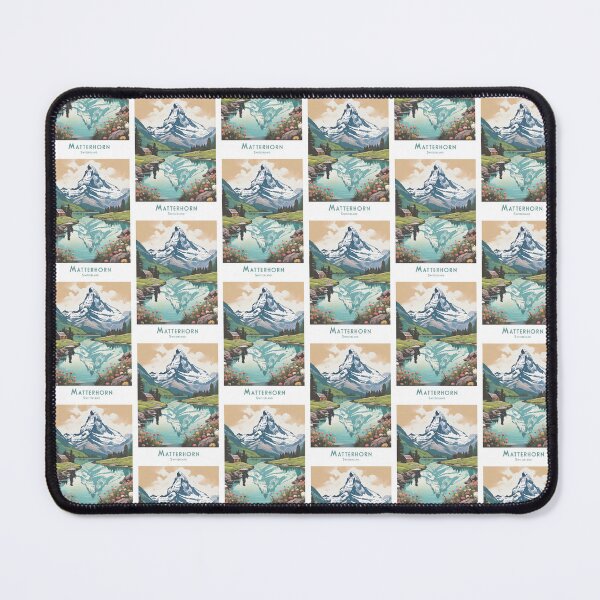Item preview, Vintage Matterhorn Mountain Landscape Travel Poster – Minimalist Retro Design designed and sold by pod24.