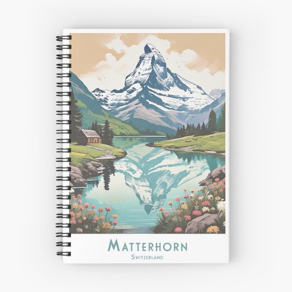 Item preview, Vintage Matterhorn Mountain Landscape Travel Poster – Minimalist Retro Design designed and sold by pod24.