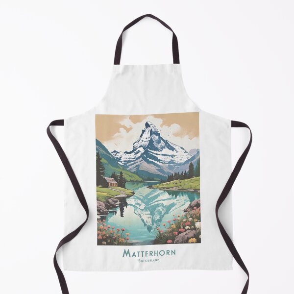 Item preview, Vintage Matterhorn Mountain Landscape Travel Poster – Minimalist Retro Design designed and sold by pod24.