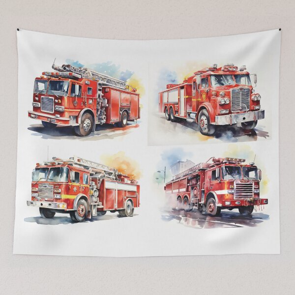 Item preview, Red Firetrucks designed and sold by BuxomBabe21.