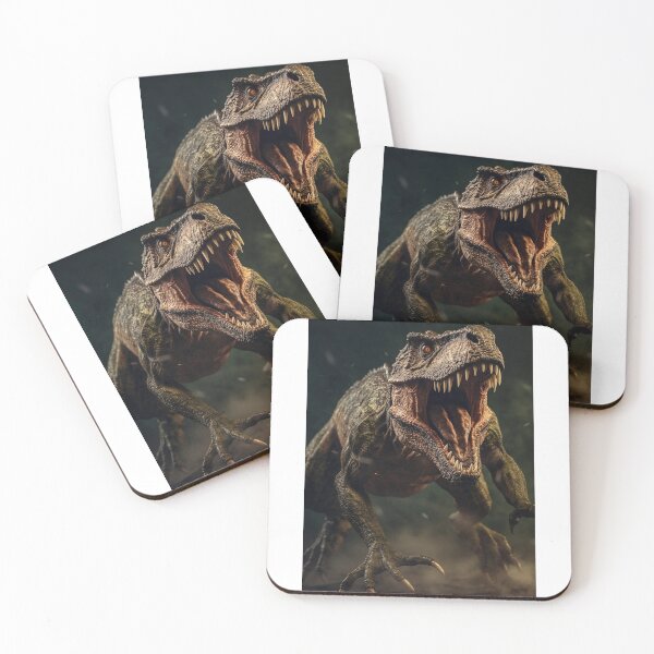 Item preview, Roaring Tyannosaurus rex dinosaur running toward camera designed and sold by MiraCleAI.