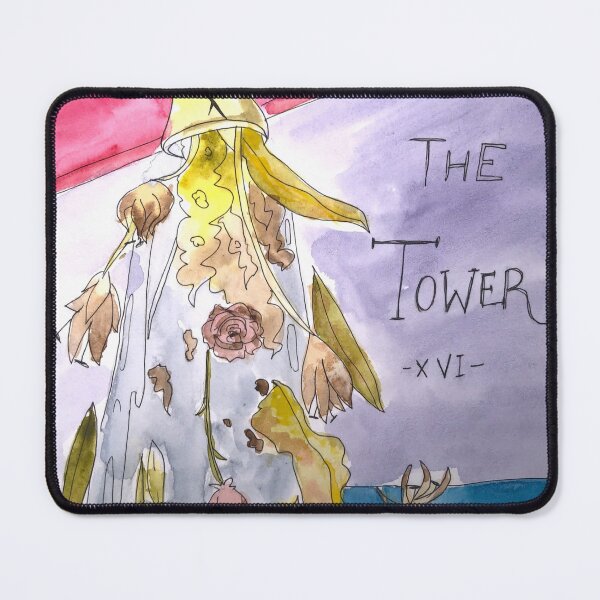Item preview, the tower tarot card cracked vase flowers wilting designed and sold by Skaetlett.
