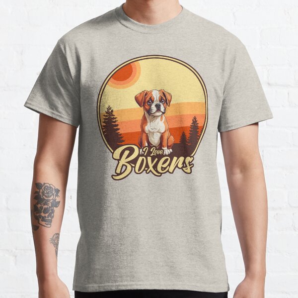 Item preview, I Love Boxers - Vintage Sunset Design - Boxer Lover designed and sold by brindled.