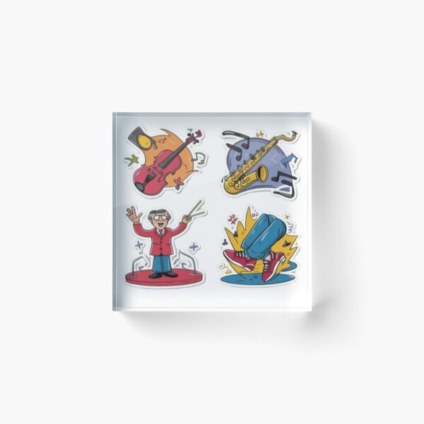 Item preview,  Music instrument themed sticker set designed and sold by catcraftss.