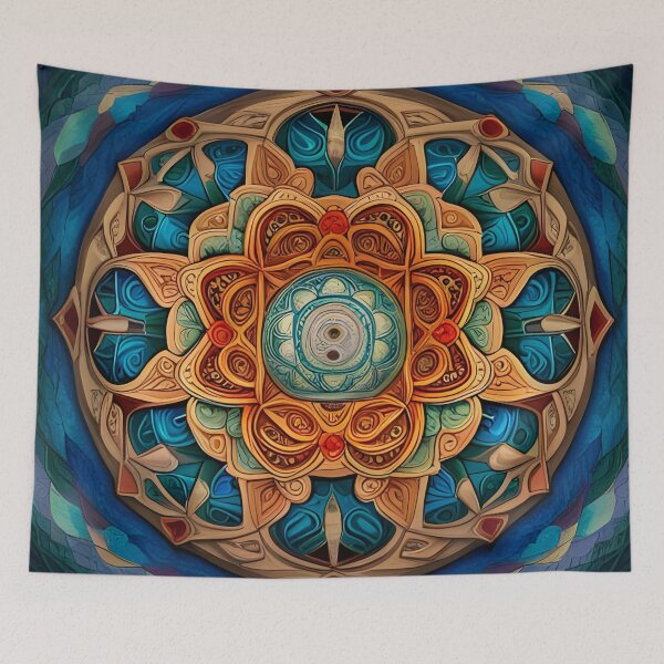 Item preview, Multicolor Indu Mandala designed and sold by MandalasShops.