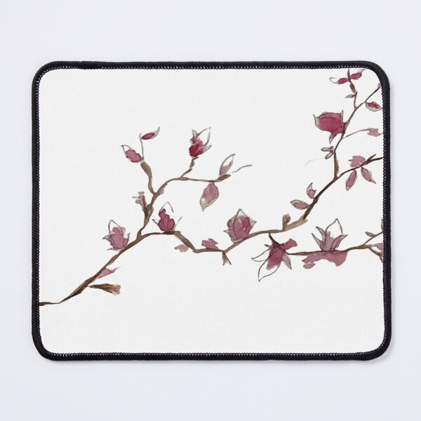 Item preview, magnolia tree branch watercolor designed and sold by Skaetlett.