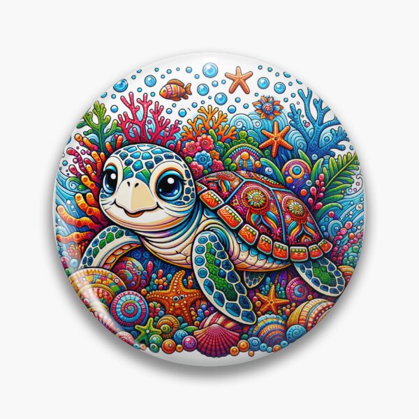 Item preview, Cute and Happy Sea Turtle Vacation Style Summer Time designed and sold by AnalajiaDesigns.