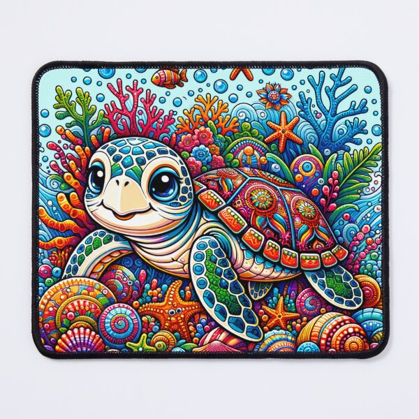 Item preview, Cute and Happy Sea Turtle Vacation Style Summer Time designed and sold by AnalajiaDesigns.