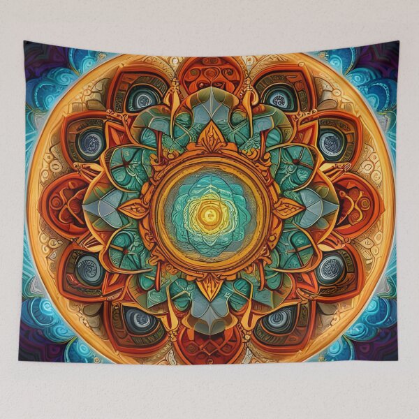 Item preview, Multicolor Indu Mandala designed and sold by MandalasShops.