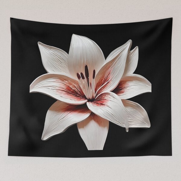 Item preview, Big white Lily watercolor flower designed and sold by AKRE R.