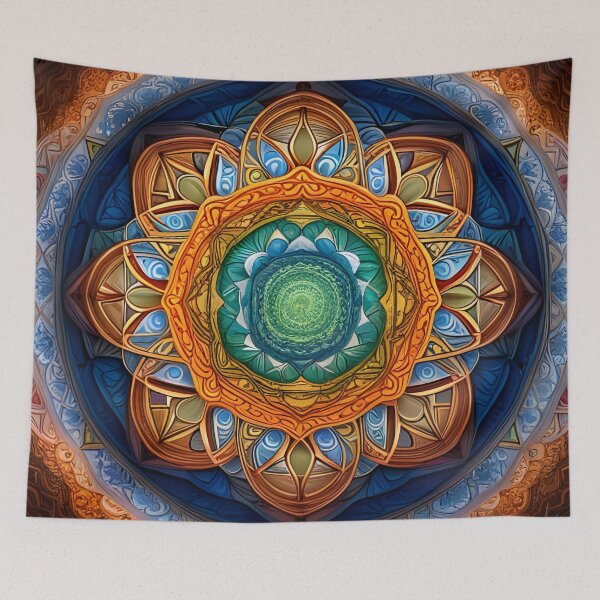 Item preview, Multicolor Indu Mandala designed and sold by MandalasShops.