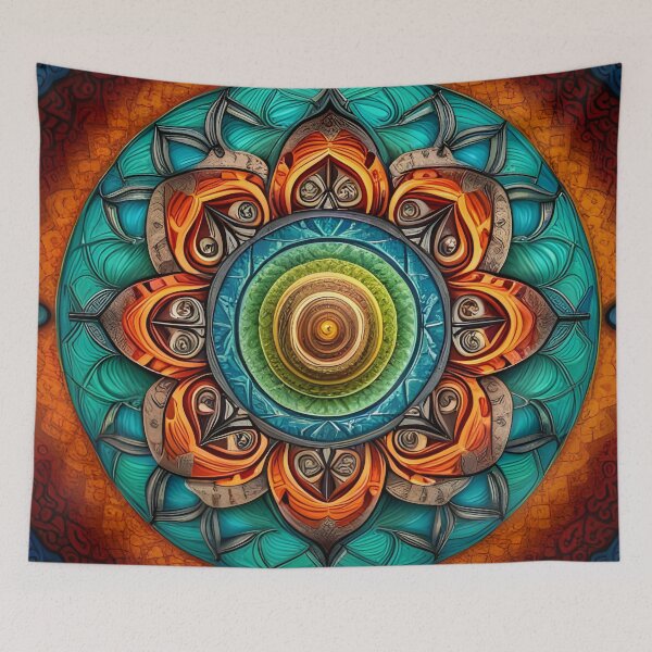 Item preview, Multicolor Indu Mandala designed and sold by MandalasShops.