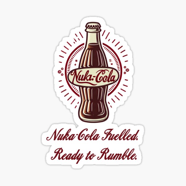 Vista previa del artículo con la obra «Nuka-Cola alimentada. Lista para luchar», diseñado y vendido por Robert Tate.