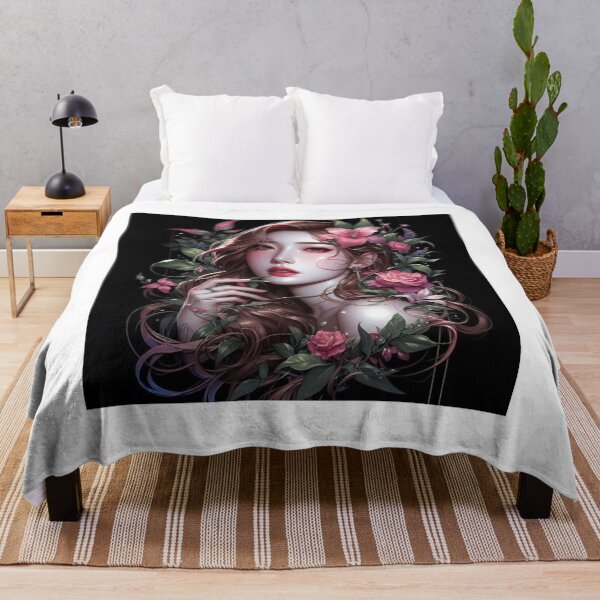 Item preview, Arte de mujer rosa bonita con un secreto. designed and sold by DudzDesignz.